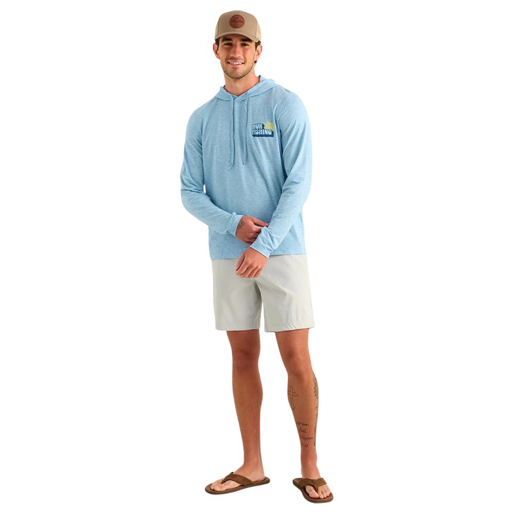 Huk Drift Long Sleeve Hoodie Shipyard Heather S Picture of Marolina DBA HUK DRIFT HOODIE SHIPYARD HTHR SIZE S