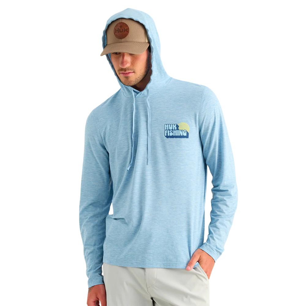 Huk Drift Long Sleeve Hoodie Shipyard Heather S Picture of Marolina DBA HUK DRIFT HOODIE SHIPYARD HTHR SIZE S