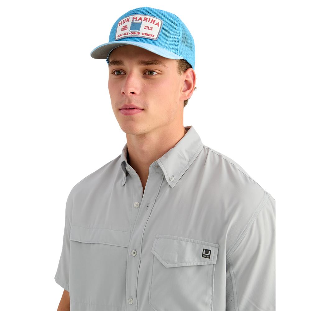 Huk Tide Point Short Sleeve Button Down Shirt Seagull 2XL Picture of Marolina DBA HUK TIDEPOINT SS SHIRT SEAGULL SIZE XXL