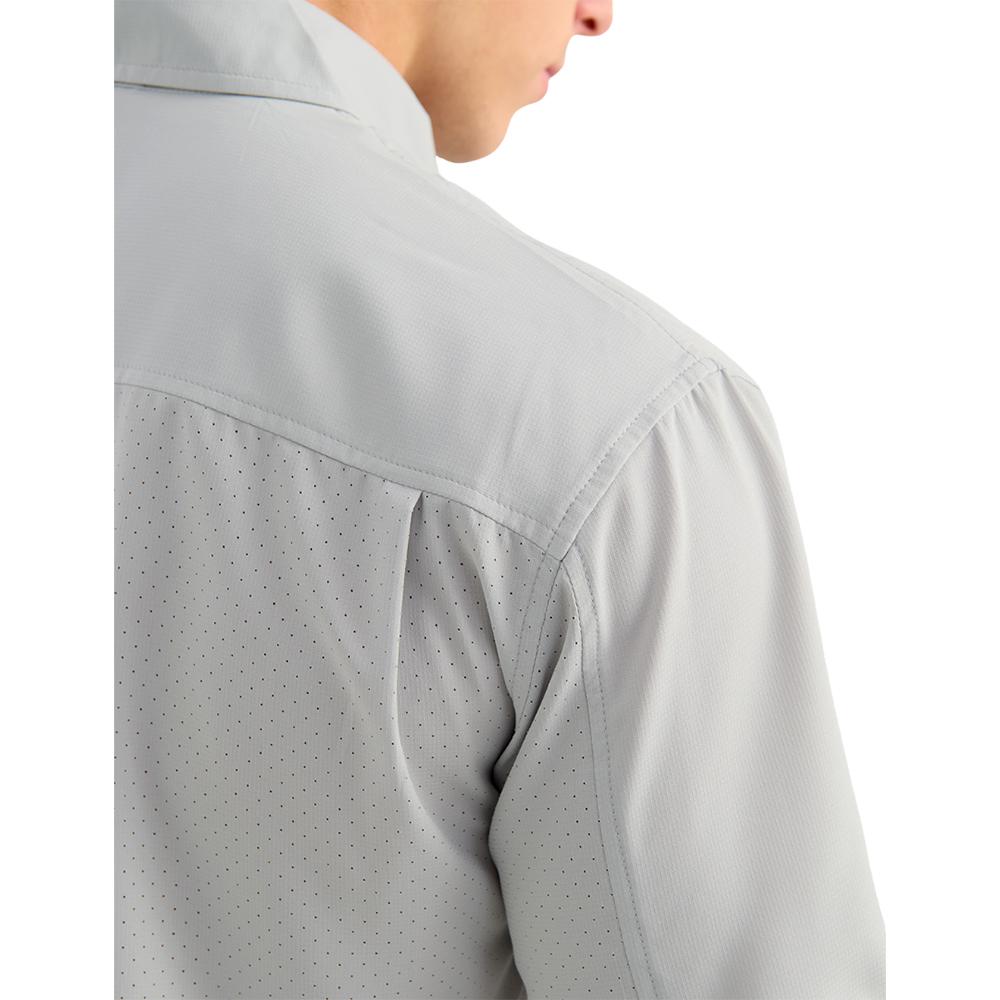 Huk Tide Point Short Sleeve Button Down Shirt Seagull M Picture of Marolina DBA HUK TIDEPOINT SS SHIRT SEAGULL SIZE M