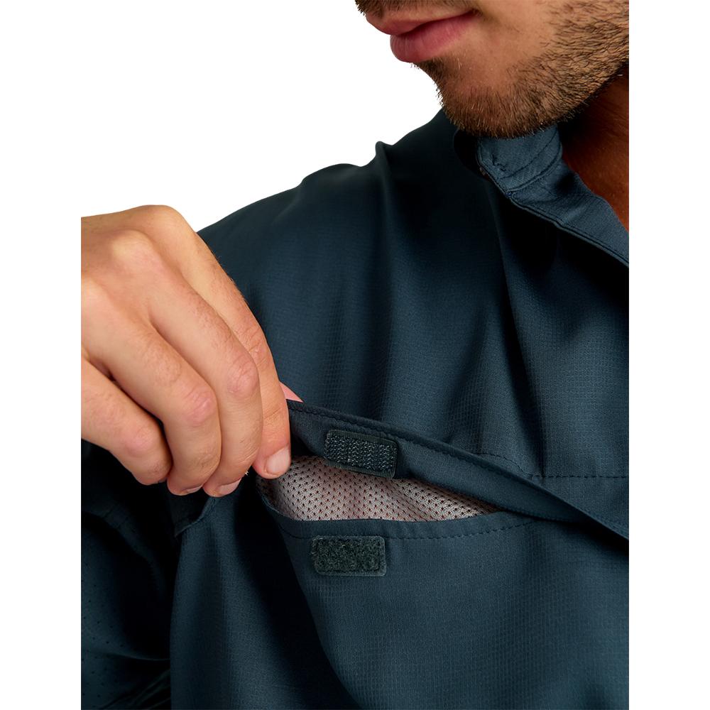 Huk Tide Point Short Sleeve Button Down Shirt Sea Storm 2XL Picture of Marolina DBA HUK TIDEPOINT SS SHIRT SEA STORM SIZE XXL