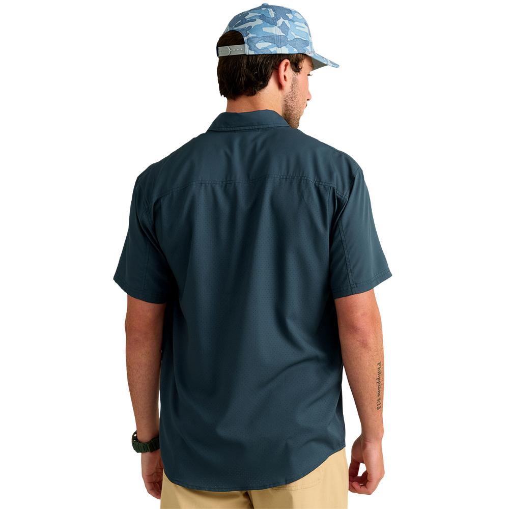 Huk Tide Point Short Sleeve Button Down Shirt Sea Storm S Picture of Marolina DBA HUK TIDEPOINT SS SHIRT SEA STORM SIZE S