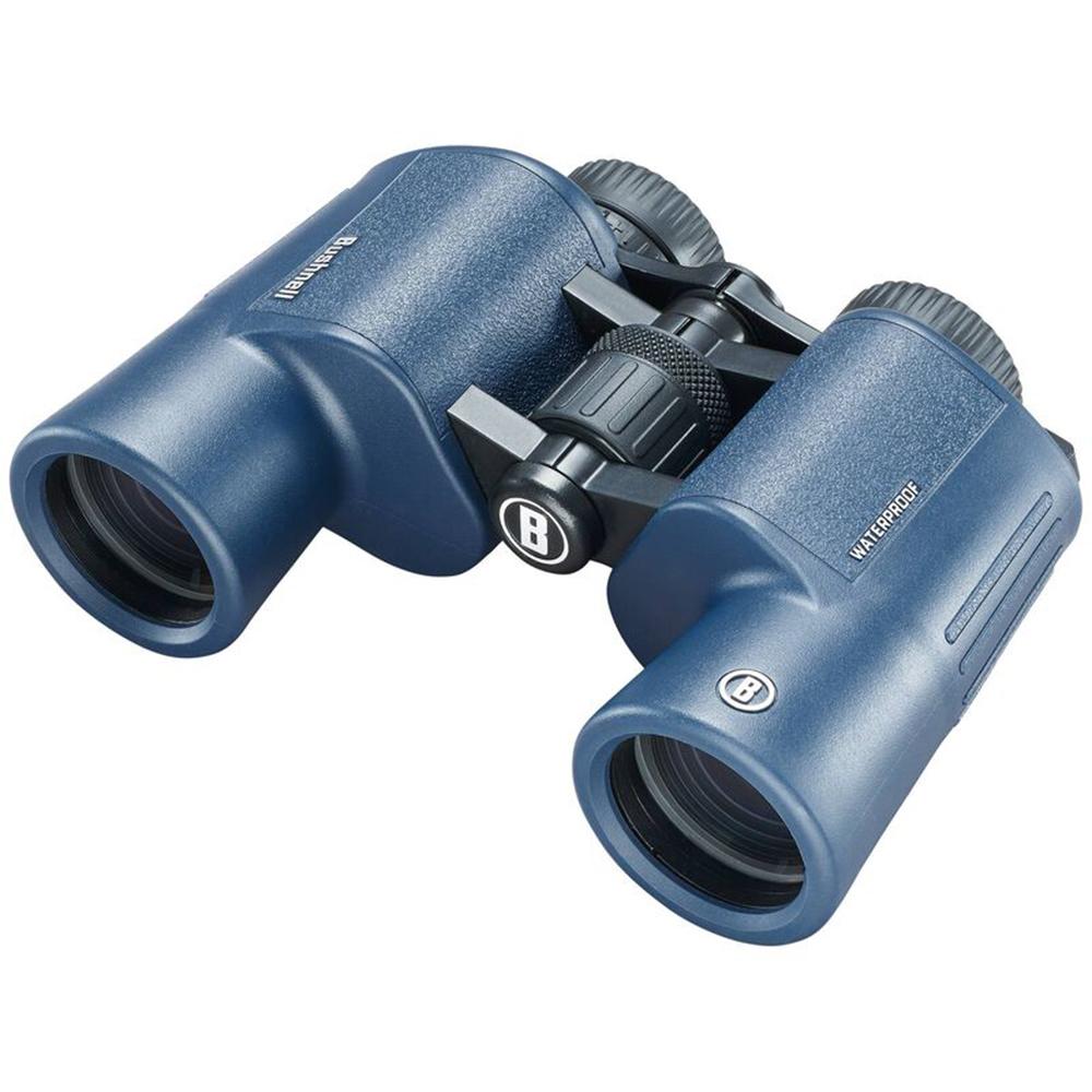 Bushnell H2O Binoculars 10x42 Blue Picture of Bushnell BUSHNELL 10x42mm Dark Blue Porro WP/FP Twist Up Eyecups 6L