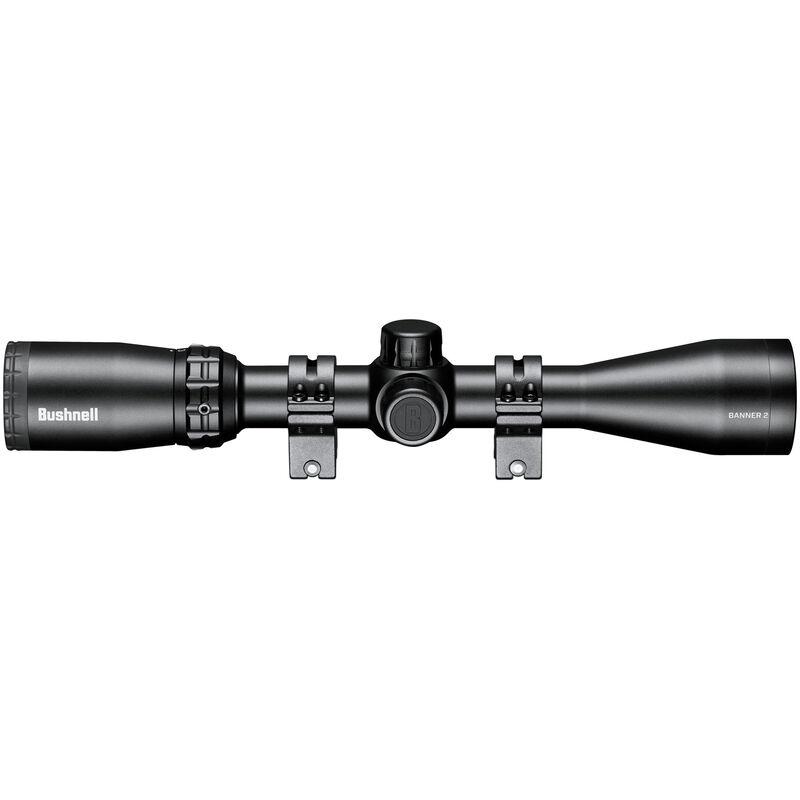 Bushnell Banner-2 Rifle Scope 3-9x40 1" SFP DOA Quick Ballistic Illum Black with Rings Picture of Bushnell Bushnell 3-9x40 Banner 2 Black Riflescope Illum. CF500 - Red Hang Box