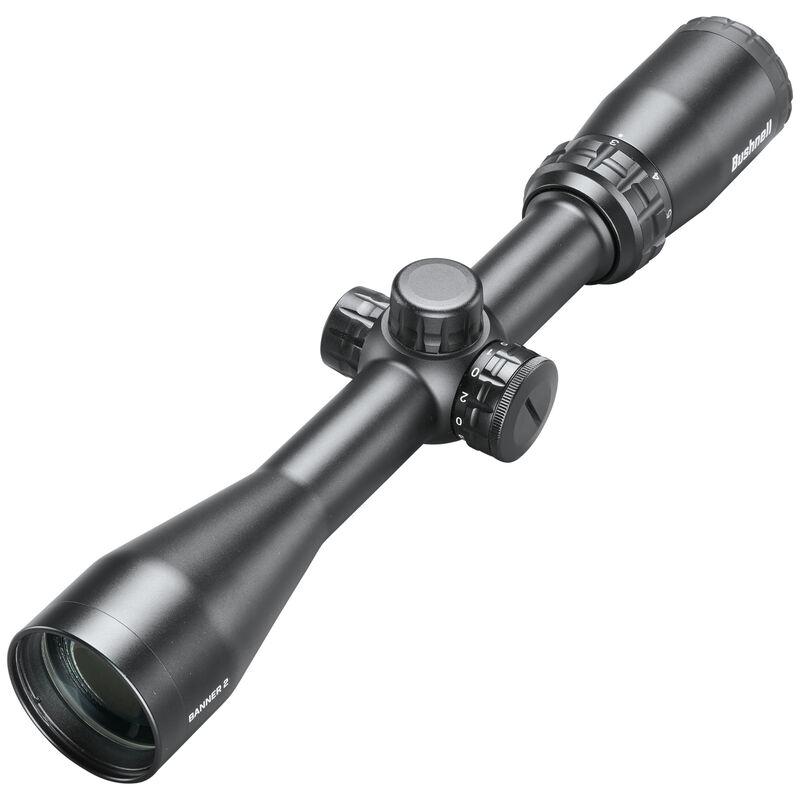 Bushnell Banner-2 Rifle Scope 3-9x40 1" SFP DOA Quick Ballistic Illum Black with Rings Picture of Bushnell Bushnell 3-9x40 Banner 2 Black Riflescope Illum. CF500 - Red Hang Box