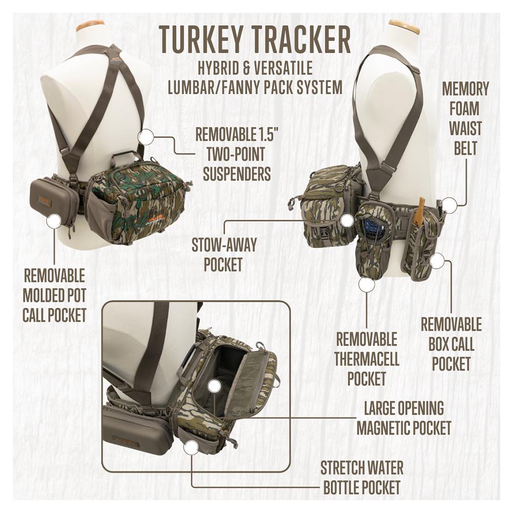 Alps Outdoorz Turkey Tracker Waist Pack Mossy Oak Bottomland Picture of ALPS Brands Alps Turkey Tracker Original Bottomland