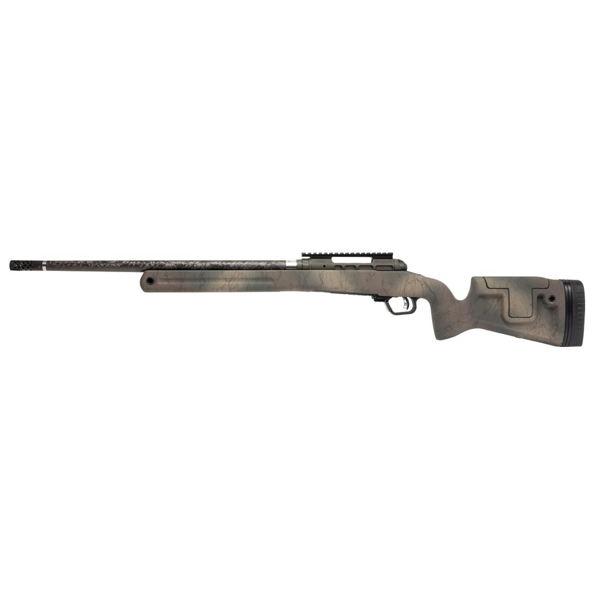 Savage 110 Pro Pursuit Rifle 300 PRC 3rd Capacity 20'' Barrel Earth-tone Camo with Black Web Stock Picture of Savage Arms SAVAGE 110 PRO PURSUIT 300 PRC 3 RND 20'' BARREL