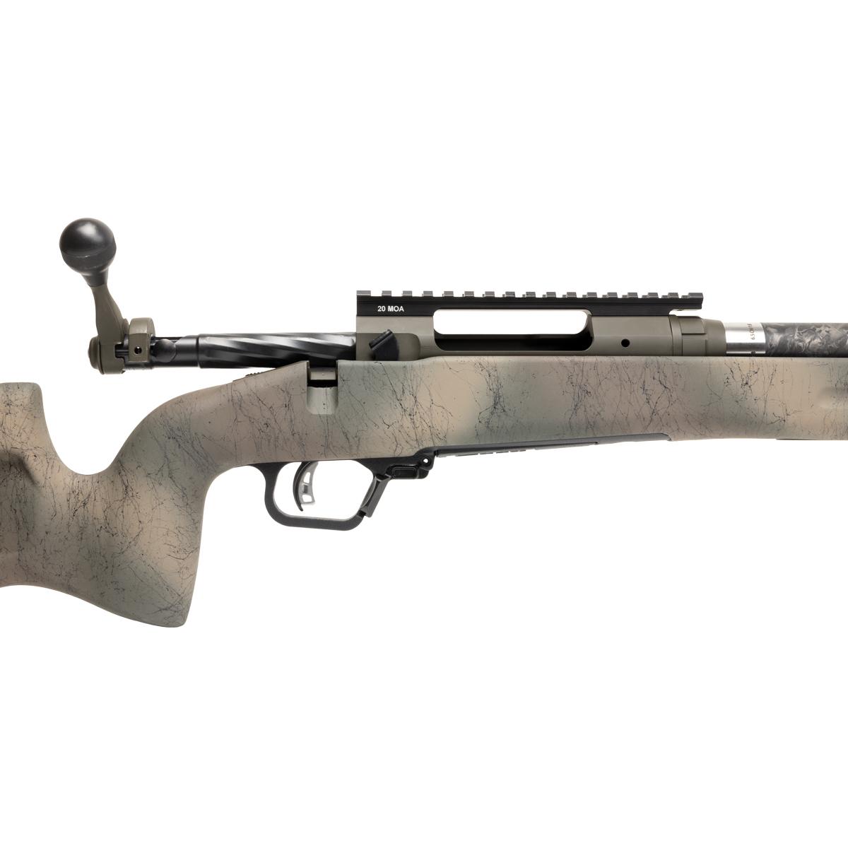 Savage 110 Pro Pursuit Rifle 300 PRC 3rd Capacity 20'' Barrel Earth-tone Camo with Black Web Stock Picture of Savage Arms SAVAGE 110 PRO PURSUIT 300 PRC 3 RND 20'' BARREL