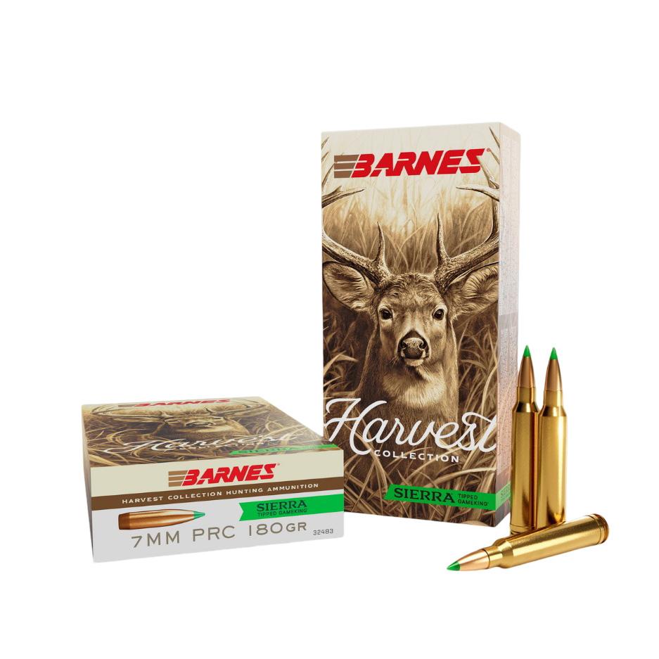 Barnes Harvest Sierra Tipped GameKing Ammunition 7mm PRC 180gr PT 2960 fps 20/ct Picture of Barnes Bullets Sierra Tipped GameKing 7mm PRC Ammo 20Rds
