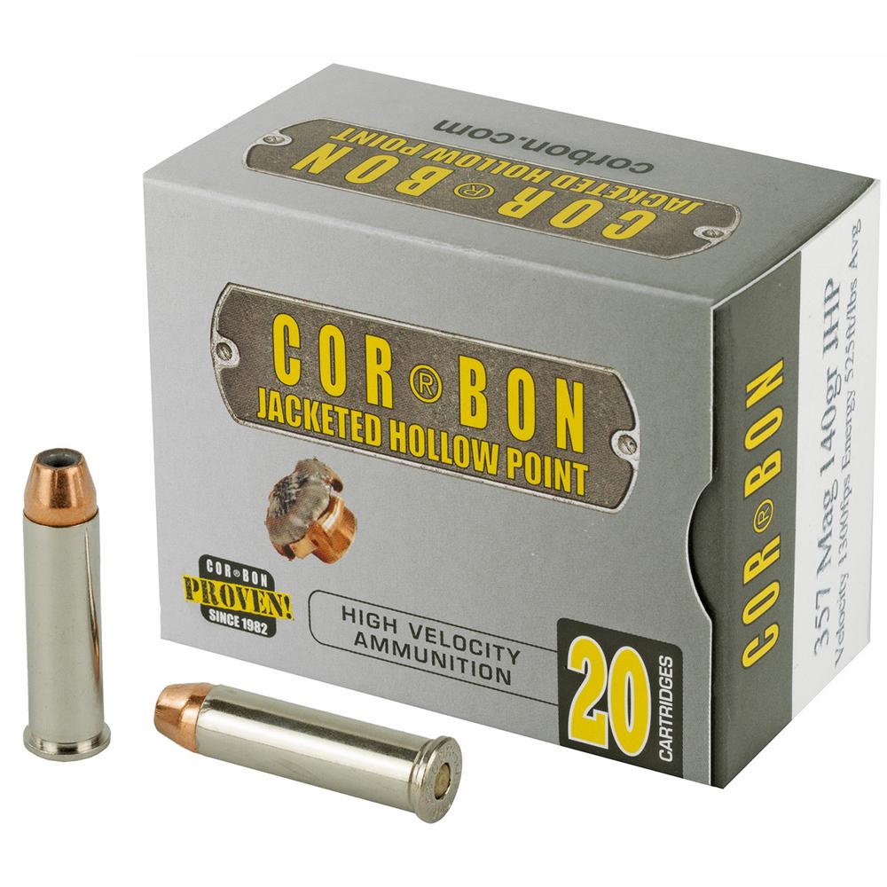 Corbon Handgun Ammunition .357 Mag 140gr JHP 1300 fps 20/ct