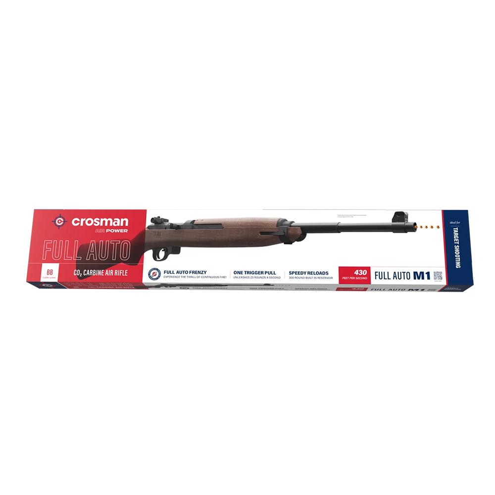 Crosman M1 Full-Auto Air Rifle 1.77 Cal Brown Picture of CROSMAN CORP CROSSMAN Full Auto M1 - Wood 1.77CAL 25RD MAG