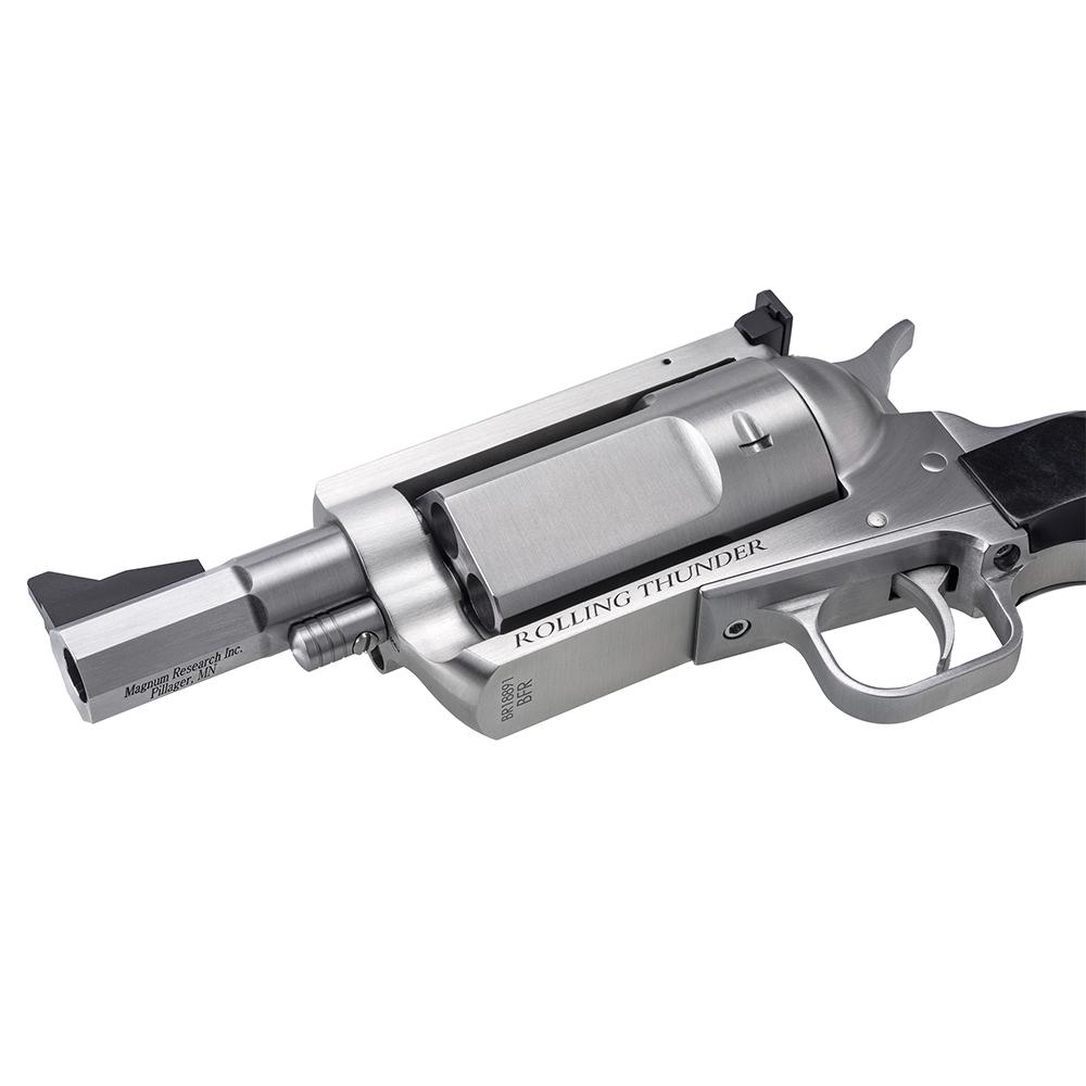 Magnum Research Exclusive BFR Rolling Thunder Handgun .45-70 Gov't 5rd Capacity 3" Barrel Silver with Black Grips Picture of Magnum Research BFR ROLLING THUNDER 45-70 REVOLVER