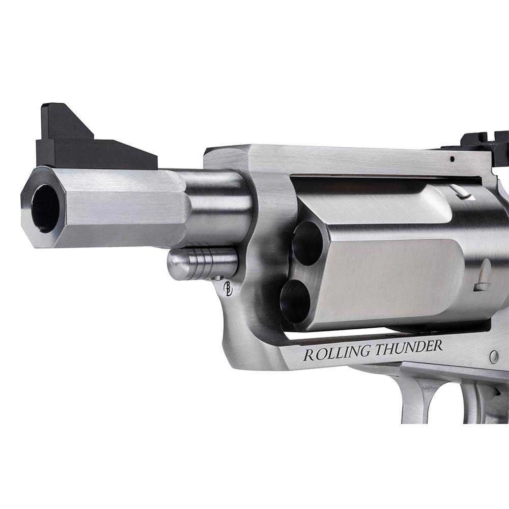 Magnum Research Exclusive BFR Rolling Thunder Handgun .45-70 Gov't 5rd Capacity 3" Barrel Silver with Black Grips Picture of Magnum Research BFR ROLLING THUNDER 45-70 REVOLVER