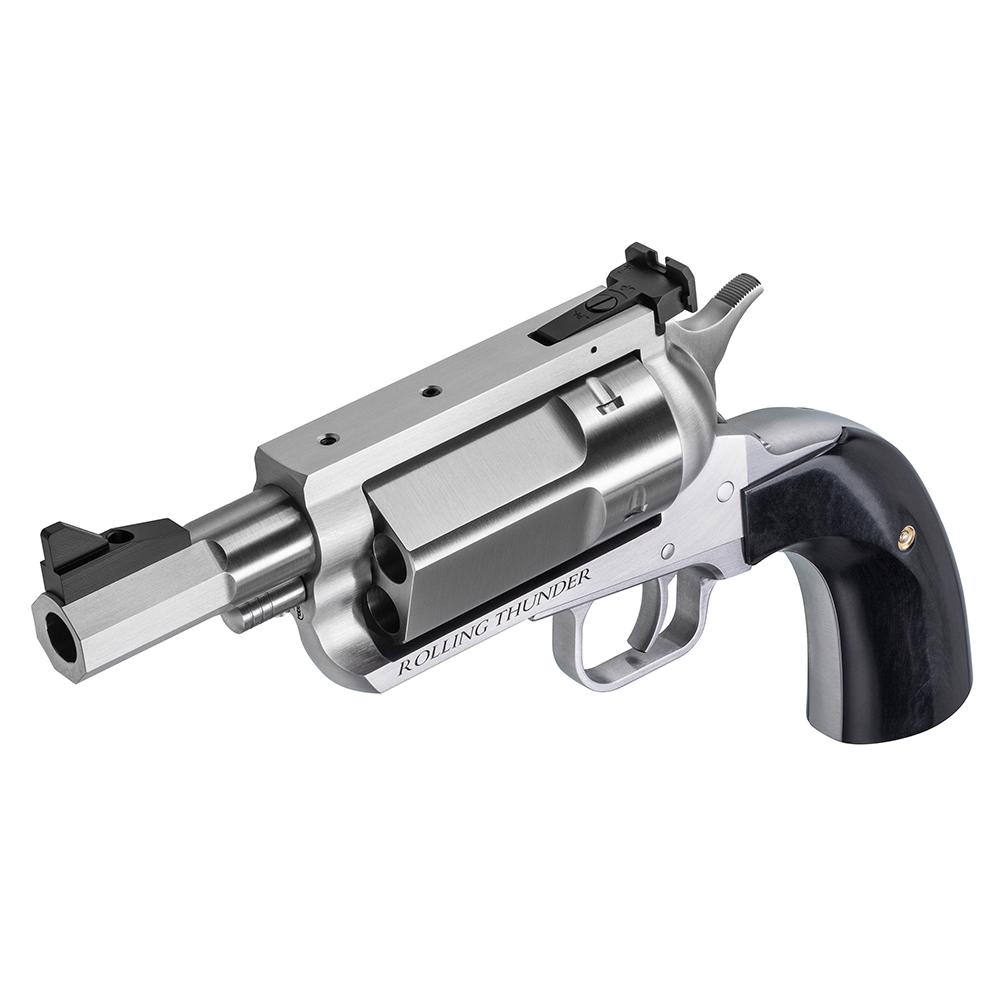 Magnum Research Exclusive BFR Rolling Thunder Handgun .45-70 Gov't 5rd Capacity 3" Barrel Silver with Black Grips Picture of Magnum Research BFR ROLLING THUNDER 45-70 REVOLVER
