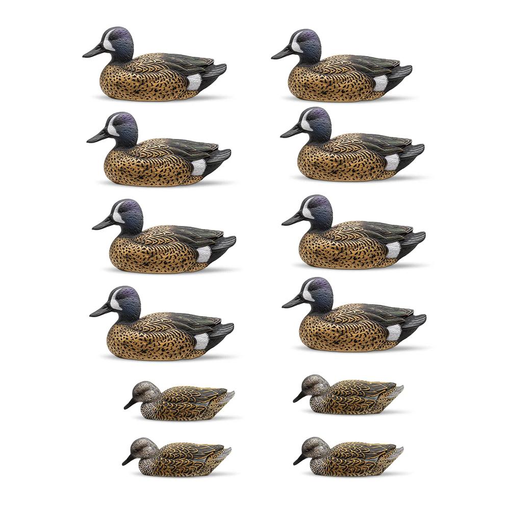 Rig'Em Right Mainline Series Blue-Winged Teal Duck Decoy 12/ct Picture of AdvenTec LLC dba Rig Em Right Outdoors Rig Em Right Blue-Winged Teal - Twelve Pack - EVA