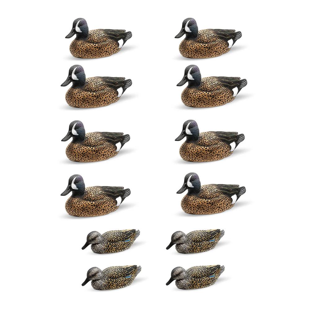 Rig'Em Right Mainline Series Blue-Winged Teal Duck Decoy 12/ct Picture of AdvenTec LLC dba Rig Em Right Outdoors Rig Em Right Blue-Winged Teal - Twelve Pack - EVA