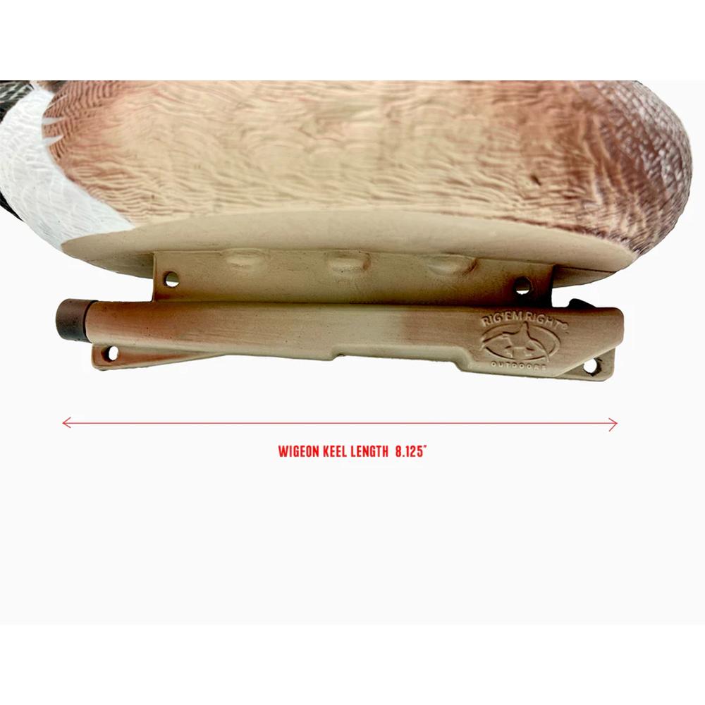 Rig'Em Right Mainline Series Wigeon Duck Decoy 6/ct Picture of AdvenTec LLC dba Rig Em Right Outdoors Rig Em Right Wigeon - Six Pack - EVA