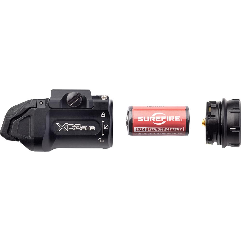 Surefire XC3 Sub Handgun Weaponlight 1000 Lumens Black Picture of Surefire Llc Surefire SUB-COMPACT WEAPON Lght 3V DUAL FUEL SCREW Mnt Blk