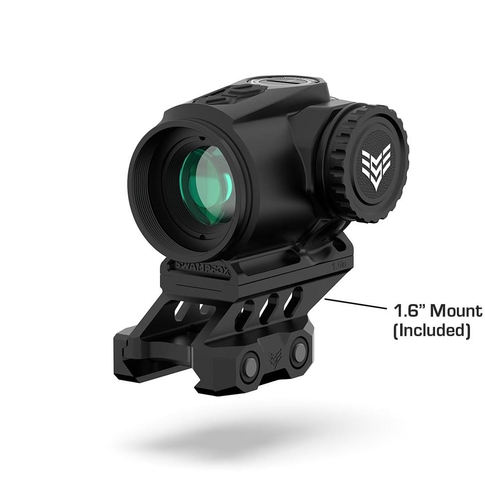Swampfox Raider 1x20 Micro Prism Red BRC Reticle Black Picture of 10 Ring Raider Micro Prism Sight 1x20 Red IR BRC