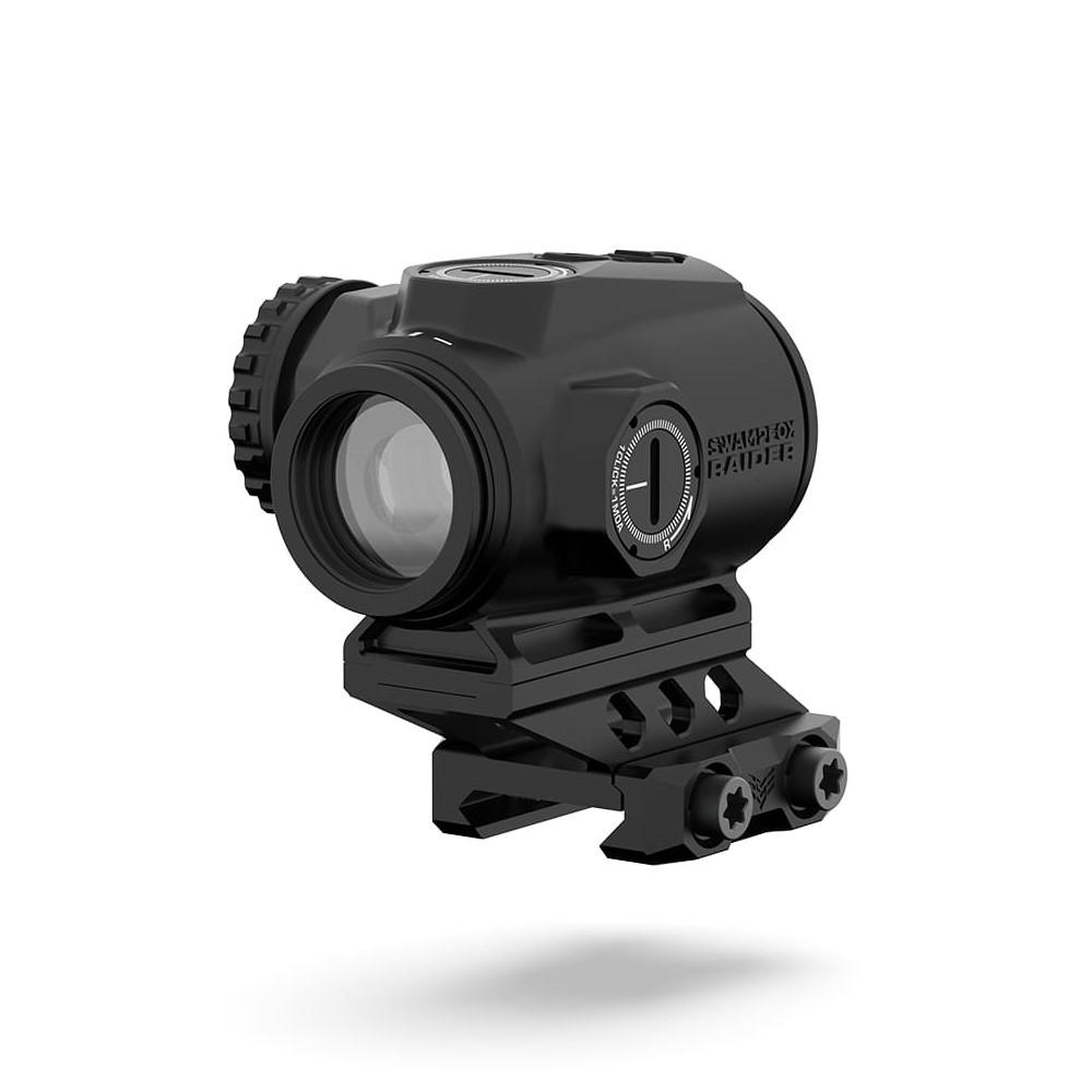 Swampfox Raider 1x20 Micro Prism Red BRC Reticle Black Picture of 10 Ring Raider Micro Prism Sight 1x20 Red IR BRC