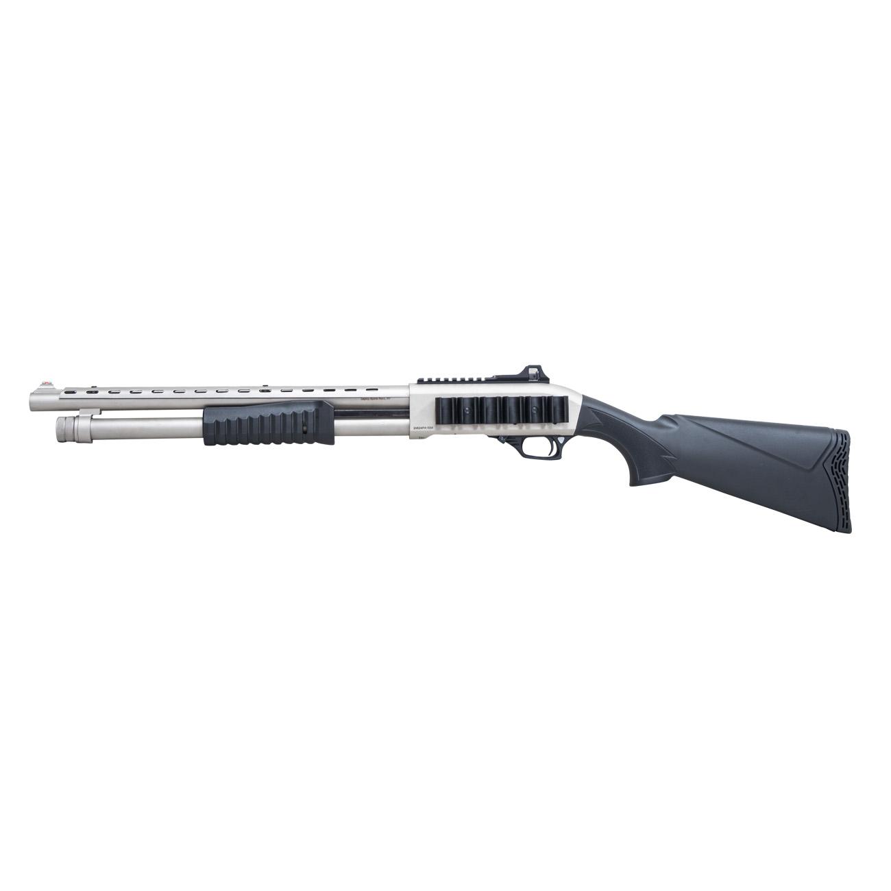 Citadel Mariner Shotgun 20ga 3" Chamber 4rd Capacity 18.5" Barrel Synthetic Stock Nickel Finish Picture of Legacy Sports International CITADEL MARINER 20GA 18.5'' PUMP SYN FRM STOCK NKL FINISH