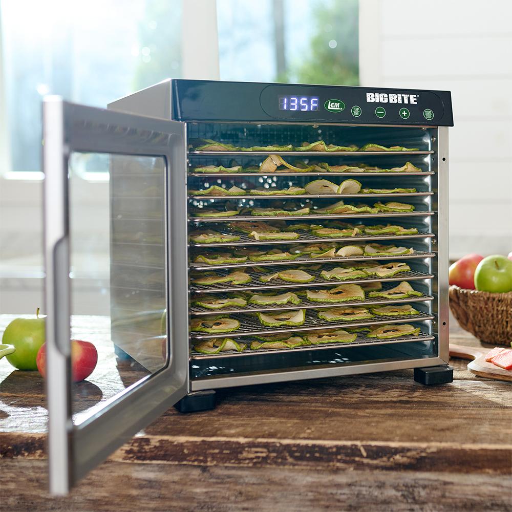LEM BigBite 10-Tray Stainless Steel Dehydrator Picture of LEM Products LEM 10-Tray Stainless Steel Dehydrator