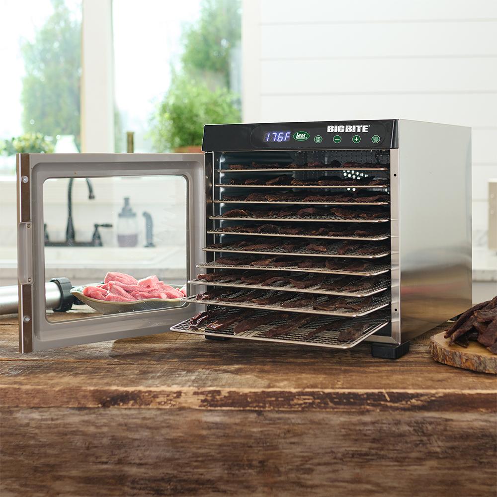 LEM BigBite 10-Tray Stainless Steel Dehydrator Picture of LEM Products LEM 10-Tray Stainless Steel Dehydrator