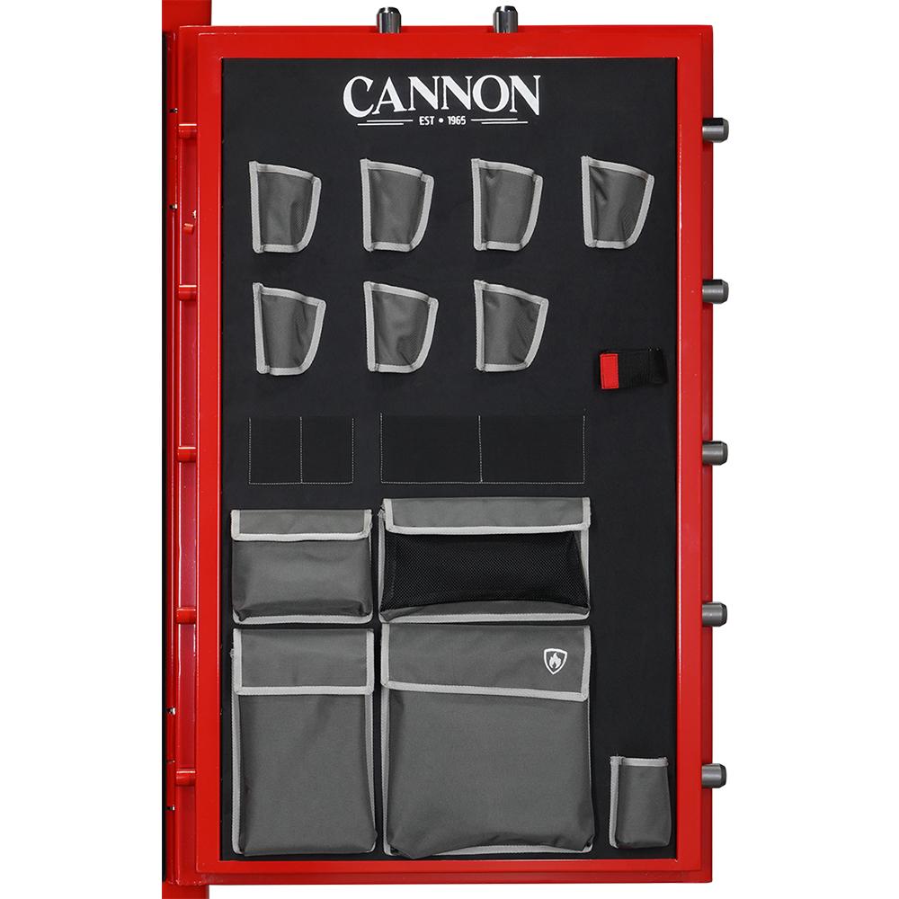 Cannon Safes Honor 57 Red Gun Safe Picture of Cannon Safe Product Cannon Safe Honor 48+7 /90min Fire /7day Water - 3Way Bio Lock Red 5 spoke