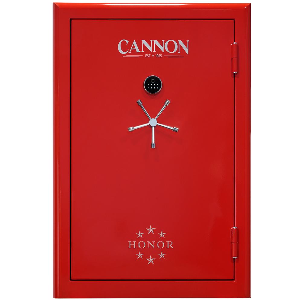Cannon Safes Honor 57 Red Gun Safe Picture of Cannon Safe Product Cannon Safe Honor 48+7 /90min Fire /7day Water - 3Way Bio Lock Red 5 spoke