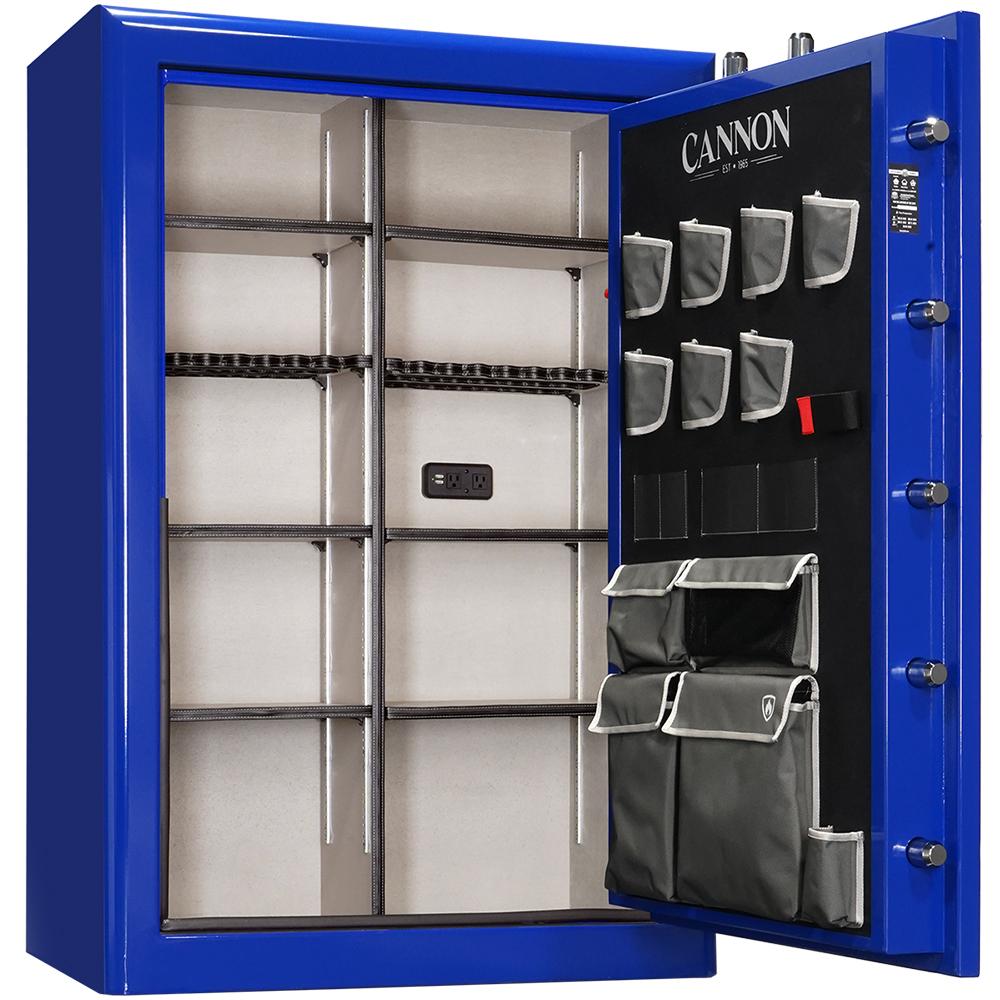 Cannon Safes Honor 57 Blue Gun Safe Picture of Cannon Safe Product Cannon Safe Honor 48+7 /90min Fire /7day Water - 3Way Bio Lock Blue 5 spoke