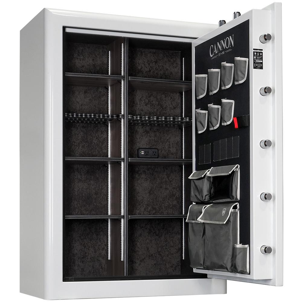 Cannon Safes Honor 57 White Gun Safe Picture of Cannon Safe Product Cannon Safe Honor 48+7 /90min Fire /7day Water - 3Way Bio Lock WHT 5 spoke