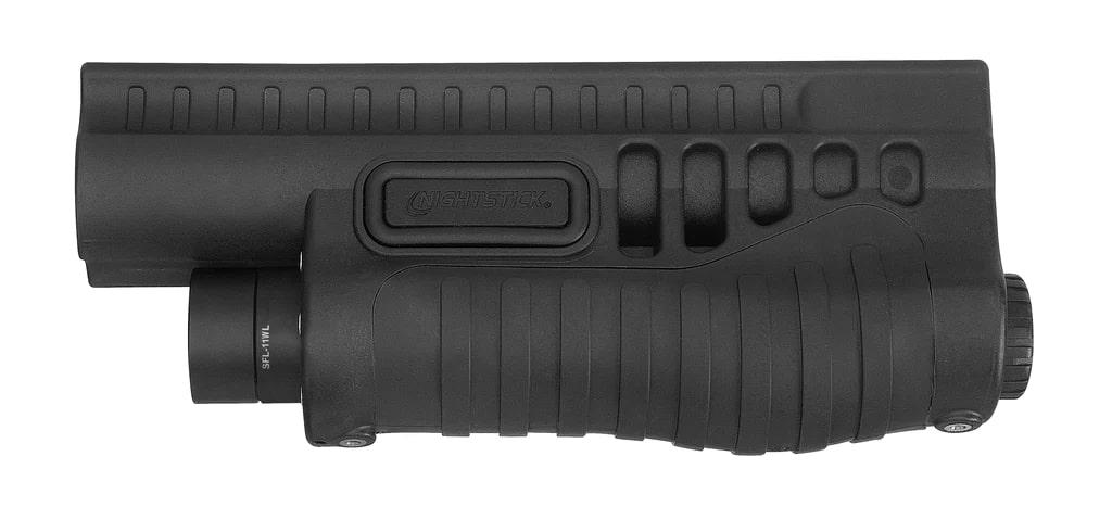 Nightstick Shotgun Forend Light with White Light Black for Mossberg 500/590/590A1/Shockwave Picture of Bayco Products dba NightStick SFL Mossberg 500/590/590A1/Shockwave with White Light - Blk