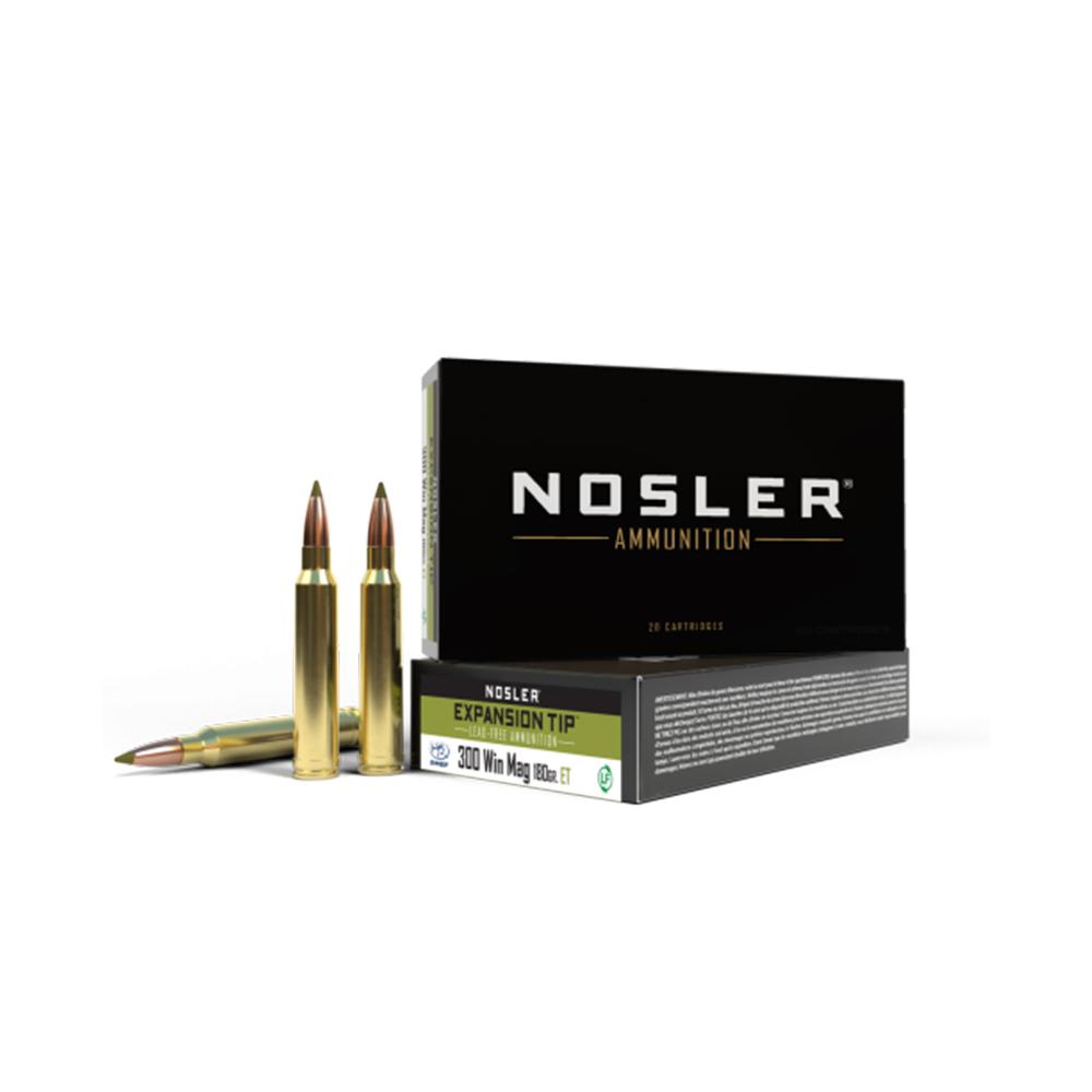 Nosler ETA Rifle Ammunition .300 Win Mag 180gr ET 2950 fps 20/ct Picture of Nosler Bullets Inc. ETA-300 Win Mag 180g ET SP (20ct) Ammo