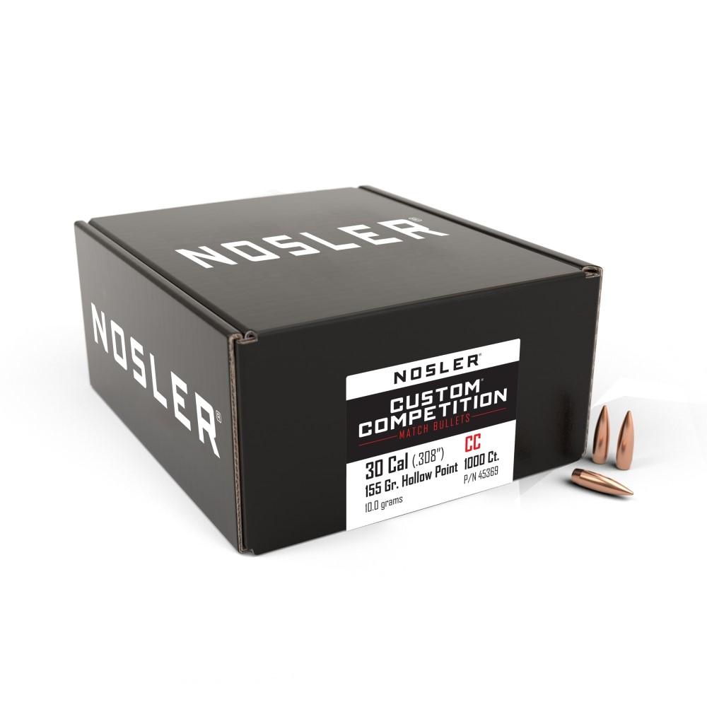Nosler Custom Competition Bullets .30 cal .308" 155 gr HPBT 1000/ct Picture of Nosler Bullets Inc. CC-30 155g HPBT (1000ct) Bullet