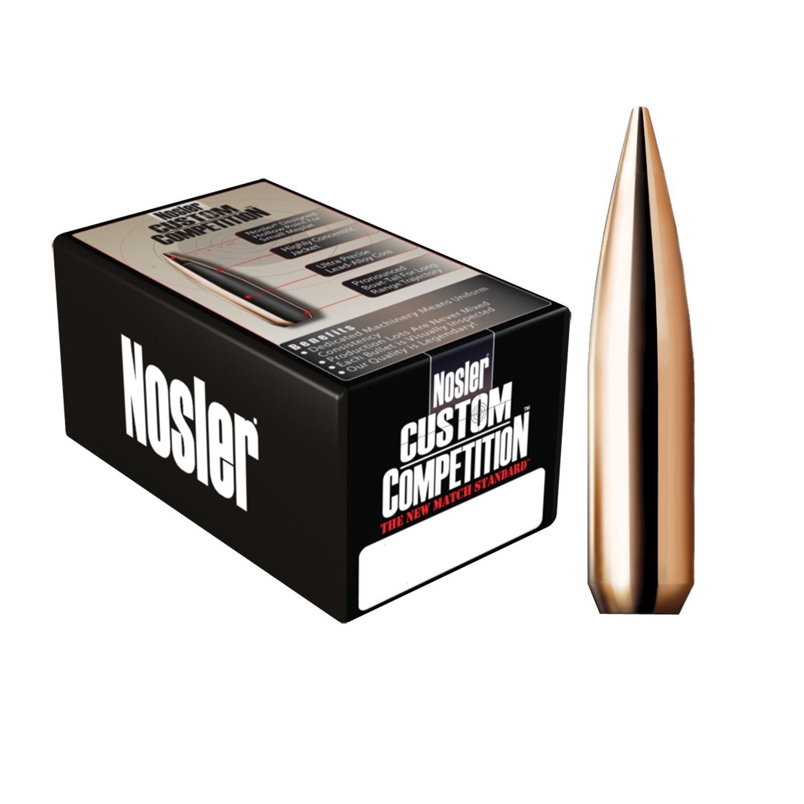 Nosler Custom Competition Bullets .30 cal 168 gr HPBT 1000/ct Picture of Nosler Bullets Inc. CC-30 168g HPBT (1000ct) Bullet