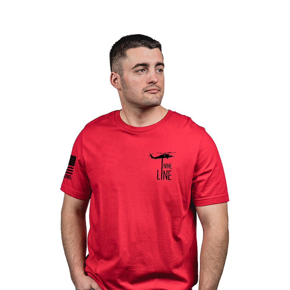 Nine Line Remember Everyone Deployed Short Sleeve Shirt Red XL Picture of Nine Line Apparel Nine Line Remember Everyone Deployed Red T-Shirt/ XLarge