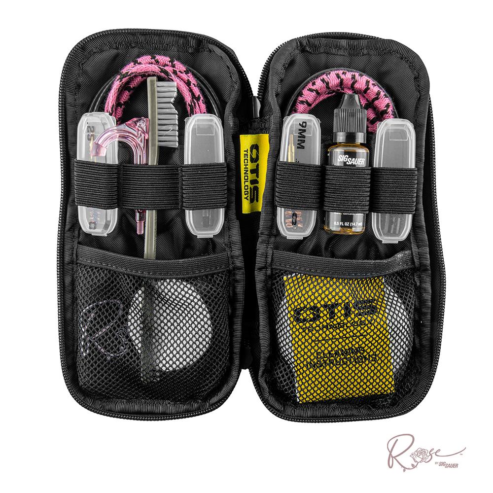 Otis Rose by  Sig Sauer Handgun and Rifle Cleaning Kit 9mm Luger 5.56mm Soft Case Picture of Otis Products Inc. Rose by Sig Sauer + Otis 5.56mm Rifle & 9mm Pistol Cleaning Kit