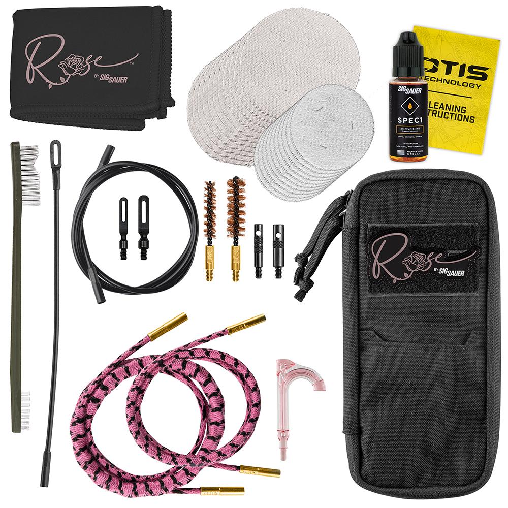 Otis Rose by  Sig Sauer Handgun and Rifle Cleaning Kit 9mm Luger 5.56mm Soft Case Picture of Otis Products Inc. Rose by Sig Sauer + Otis 5.56mm Rifle & 9mm Pistol Cleaning Kit