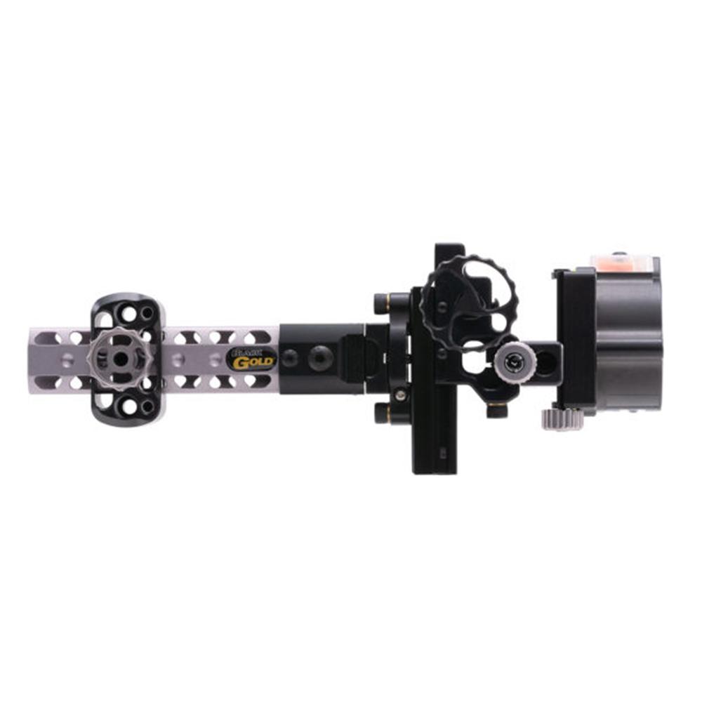 Black Gold Pro Dual Track 2 Pin Vertical 4" Dovetail Scope .019 RH Picture of Pure Archery Group Black Gold Black Gold Pro Dual Track 2 Pin Vertical 4" Dovetail 019 RH