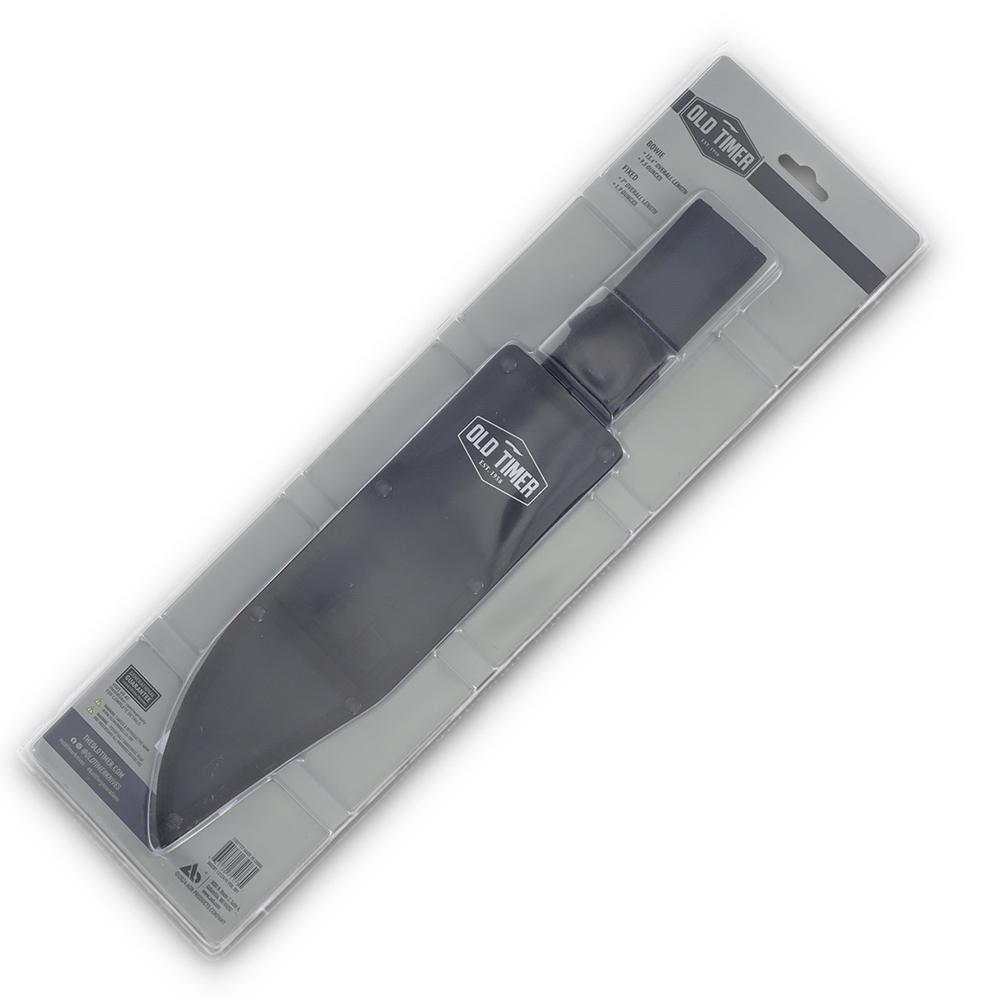 Old Timer Bowie Fixed Blade Combo 10" Bowie Blade 3-1/2" Skinner Blade Brown Picture of Battenfeld Knives Old Timer Bowie Fixed Blade Combo