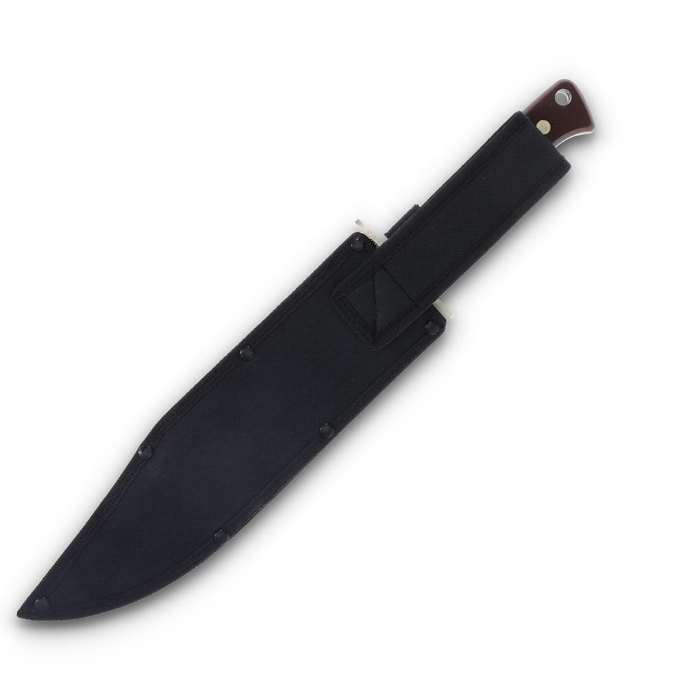 Old Timer Bowie Fixed Blade Combo 10" Bowie Blade 3-1/2" Skinner Blade Brown Picture of Battenfeld Knives Old Timer Bowie Fixed Blade Combo