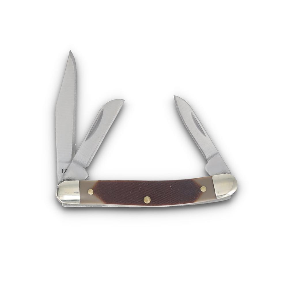 Old Timer Folding Knife Set with Tin Picture of Battenfeld Knives Old Timer 3 Folder Combo Saw Cut