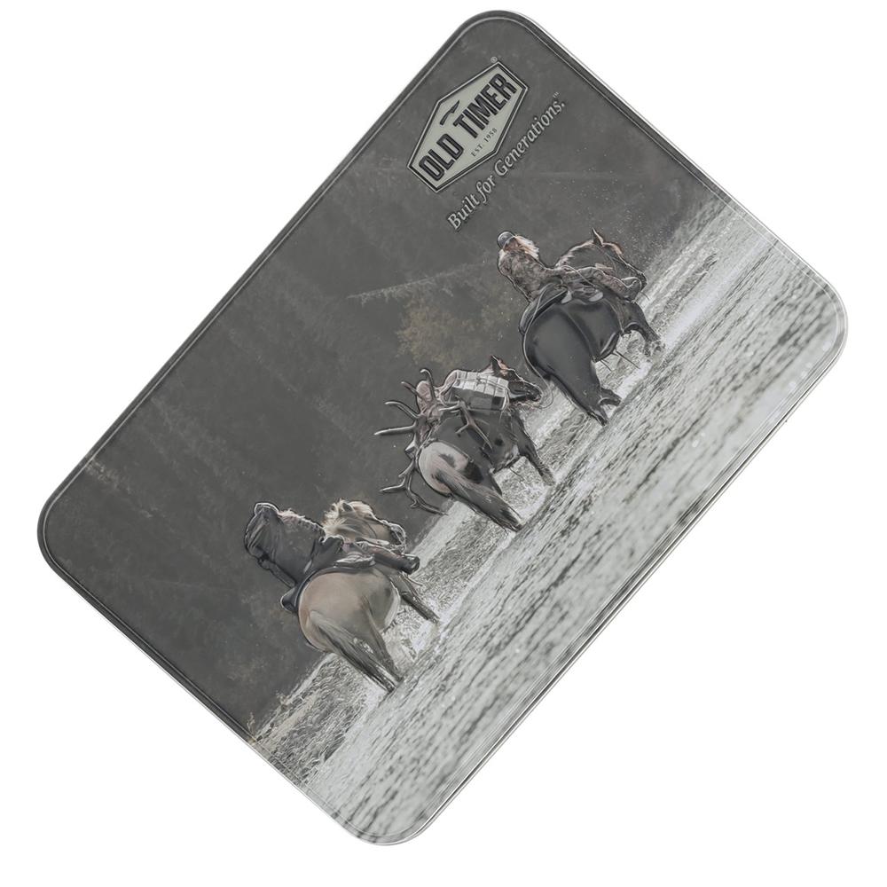 Old Timer Knife Combo Tin Fixed and Folding Knives Picture of Battenfeld Knives Old Timer Fixed Folder Combo