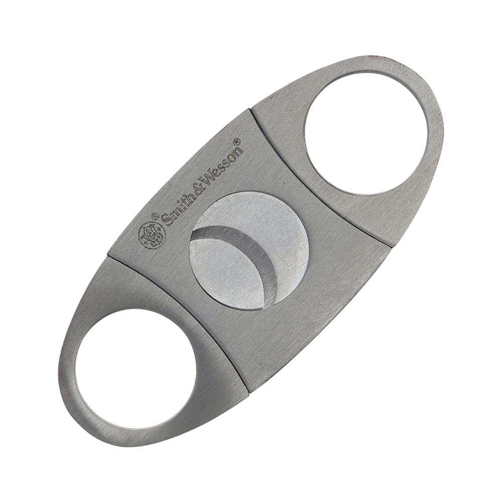 Smith & Wesson Folding Knife Cigar Cutter and Lighter Combo 3" Drop Point Blade Silver Picture of Battenfeld Knives S&W Cigar Combo