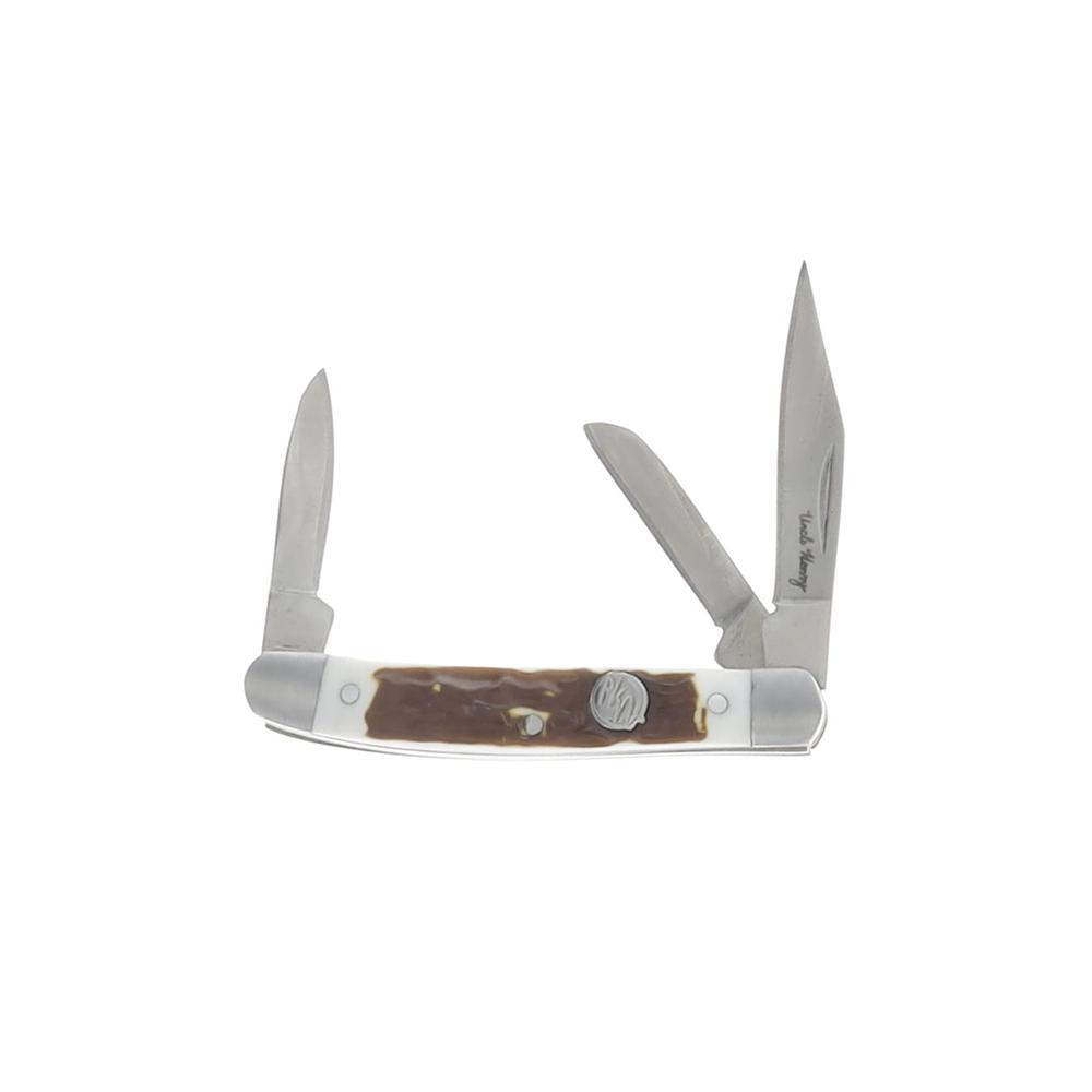 Uncle Henry Knife Combo with Tin 1 Fixed Knife 2 Folding Knives Picture of Battenfeld Knives Uncle Henry 2 Fixed/Folder Combo