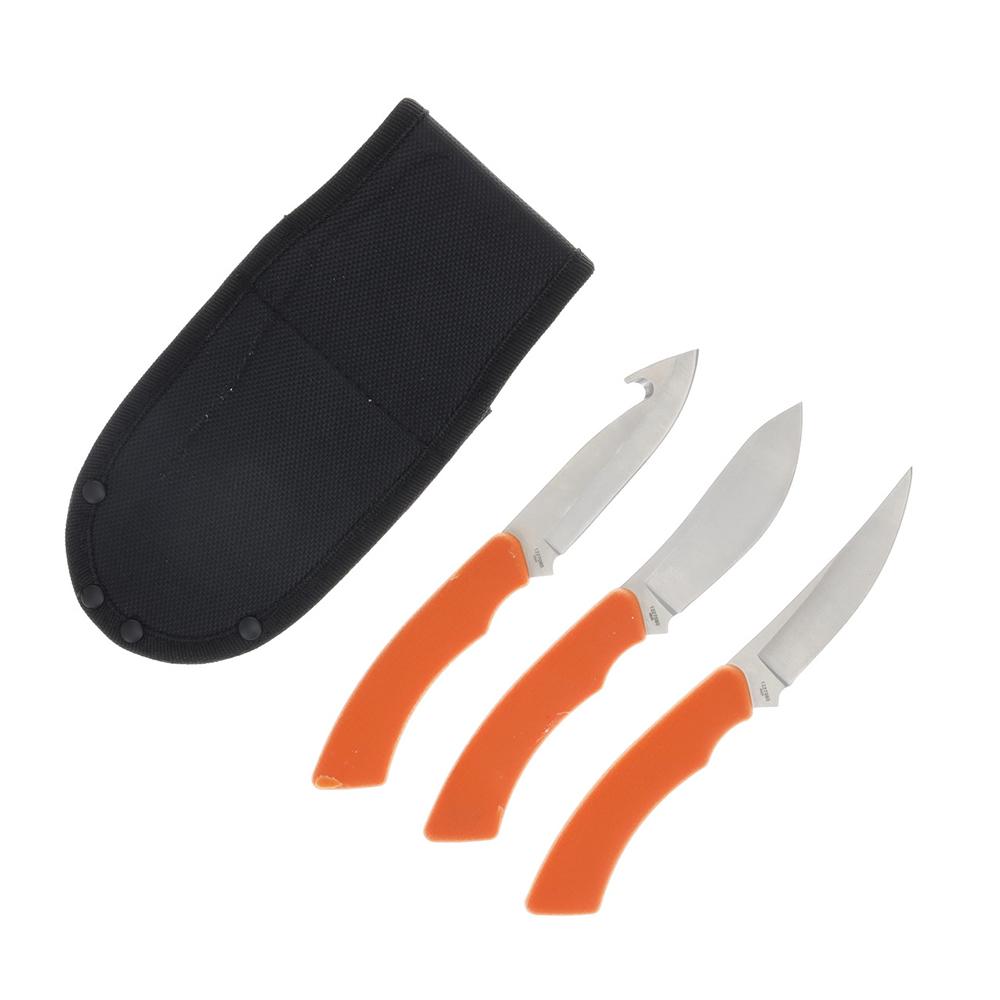 Uncle Henry Hunter Knife Combo 3-2/5" Blades Orange 3/ct Picture of Battenfeld Knives Uncle Henry Hunter Combo