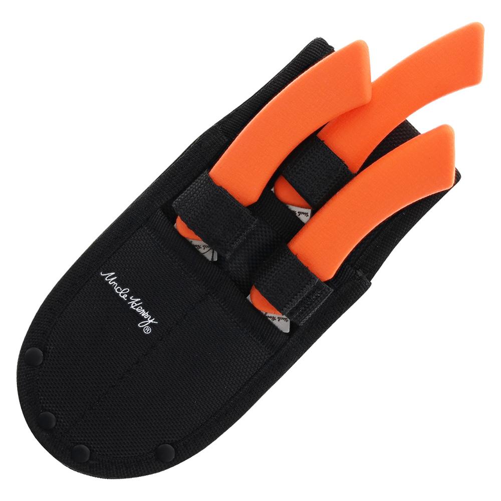 Uncle Henry Hunter Knife Combo 3-2/5" Blades Orange 3/ct Picture of Battenfeld Knives Uncle Henry Hunter Combo