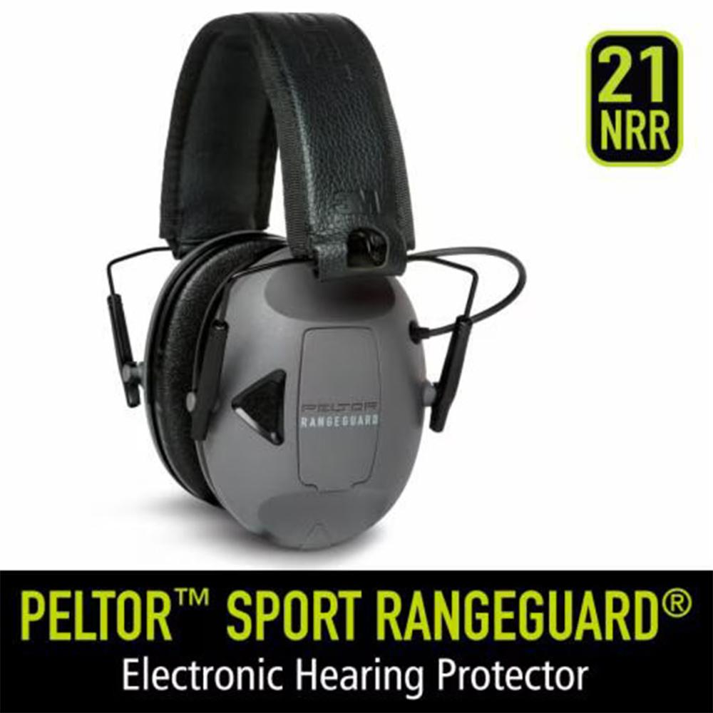 Peltor Sport RangeGuard Electronic Ear Muffs 21dB Grey Picture of 3M PELTOR Peltor Sport RangeGuard Electronic Hearing Protector