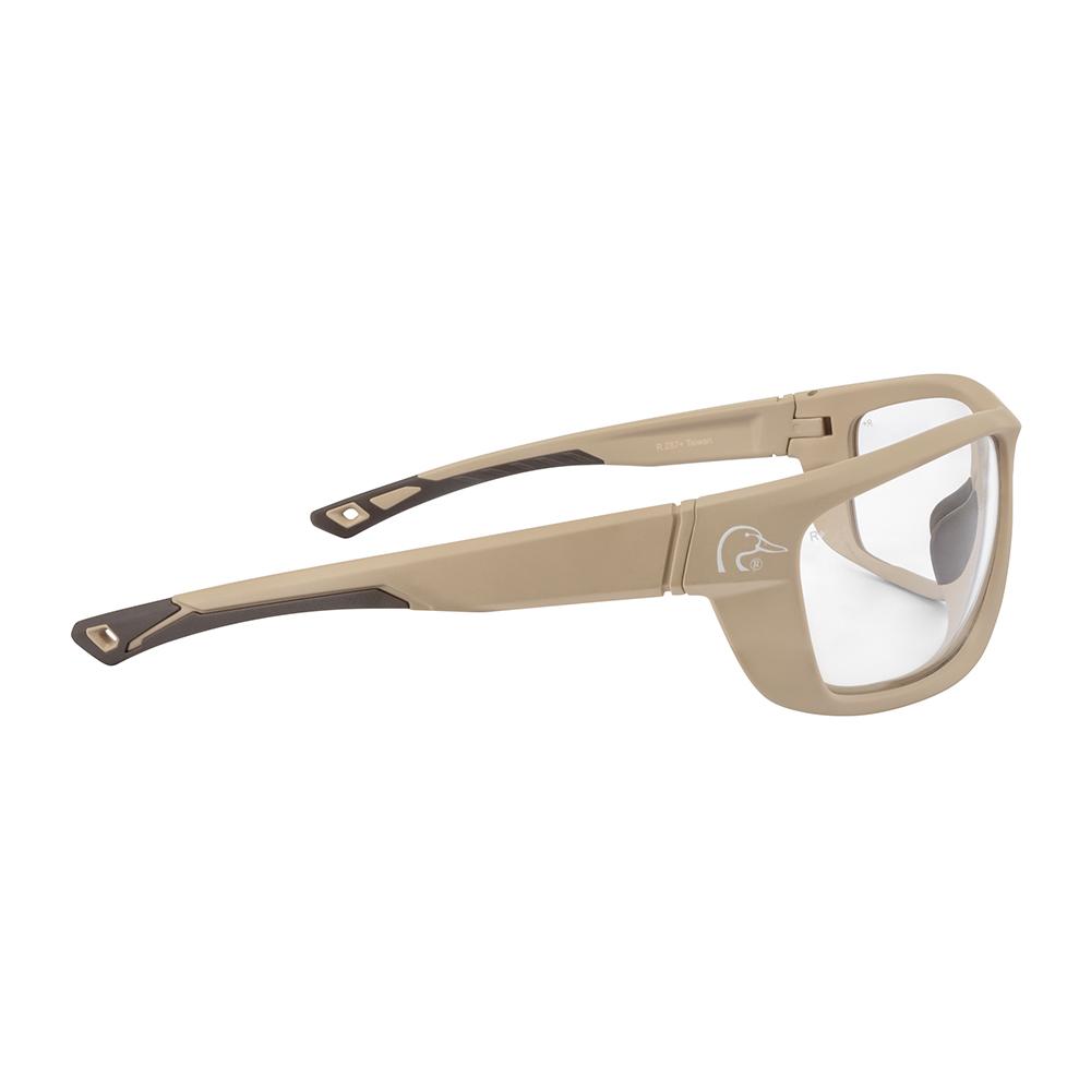 Ducks Unlimited Full-Frame Shooting Glasses Tan Frame with Clear Lens Picture of Radians Inc. Ducks Unlimited Full-Frame Shooting Glass-Matte Tan Frame-Clear Lens