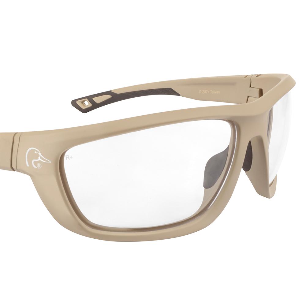 Ducks Unlimited Full-Frame Shooting Glasses Tan Frame with Clear Lens Picture of Radians Inc. Ducks Unlimited Full-Frame Shooting Glass-Matte Tan Frame-Clear Lens